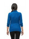 Royal blue Long Sleeved Turtle Neck Poshmina/Cashmere Sweater