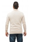 Modern Mock Neck,Off White Quarter-Zip Cashmere Pullover Sweater