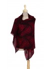 Black & Red Polka Dot Wave Pattern  Digital Print Cashmere Shawl